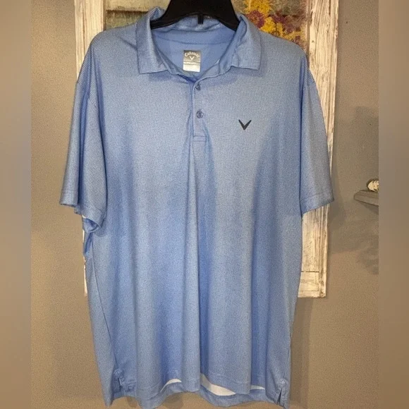 Callaway Shirt Men's Lg  Opti-Dri Geometric Performance Stretch Golf Polo - Picture 2 of 8